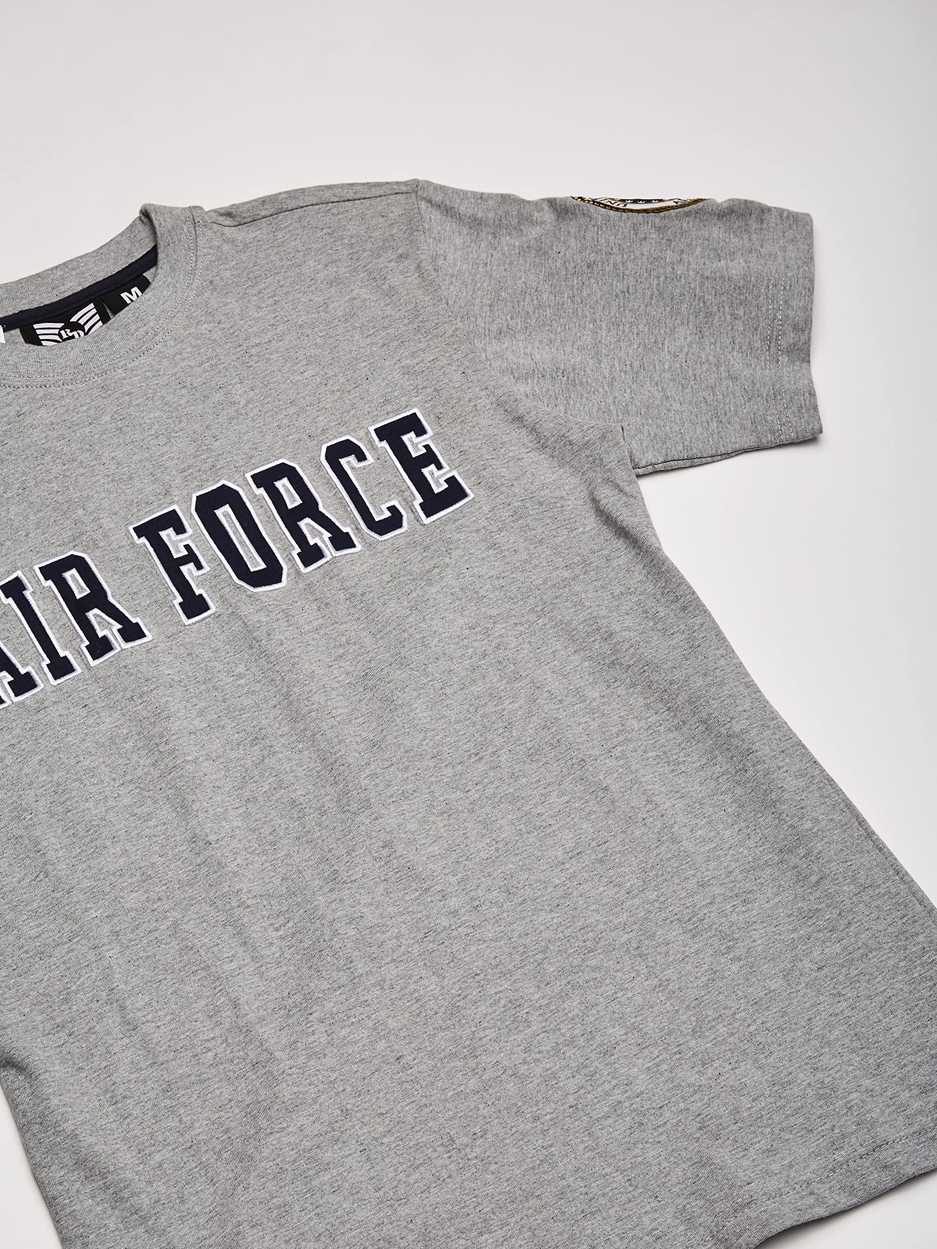 Rapiddominance Air Force Applique Text Tee - Trendy Graphic T-Shirt for Men & Women - Perfect for Casual Wear, Street Style & Military Enthusiasts