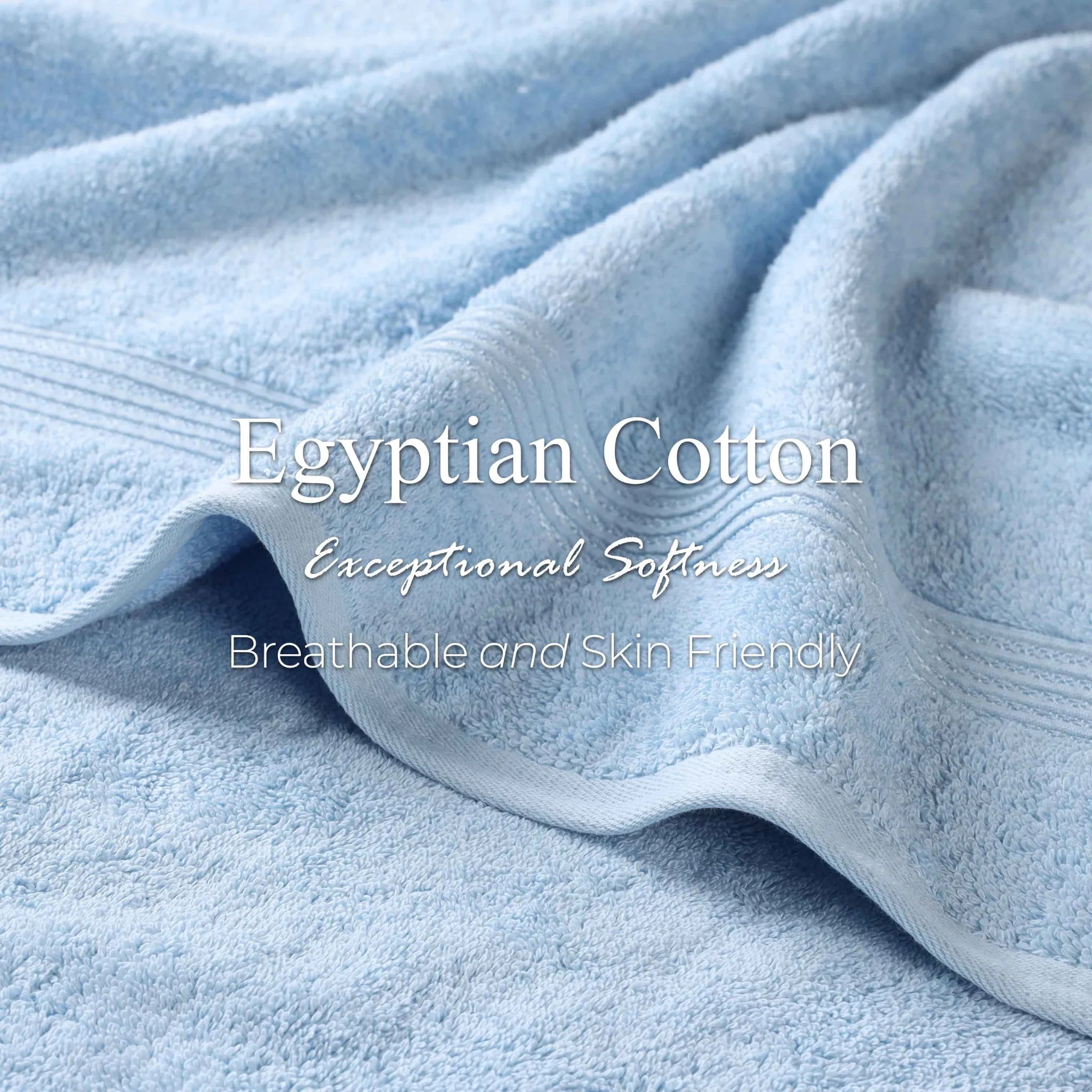 Premium Heritage Egyptian Cotton Bath Towel Set of 2 - Ultra Soft, Highly Absorbent & Quick Dry - Luxury Spa & Bathroom Essentials for Home & Hotel Use