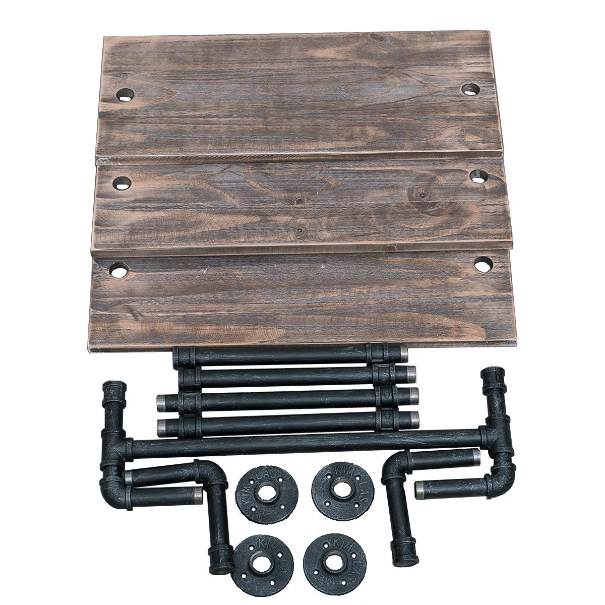 Industrial Pipe Shelf - Rustic Wall Shelf with Towel Bar, 24 Inch Bathroom Towel Rack, 3-Tier Wood Shelving Unit for Bathroom Storage | Perfect for Farmhouse Decor, Spa Organization & Small Space Solutions
