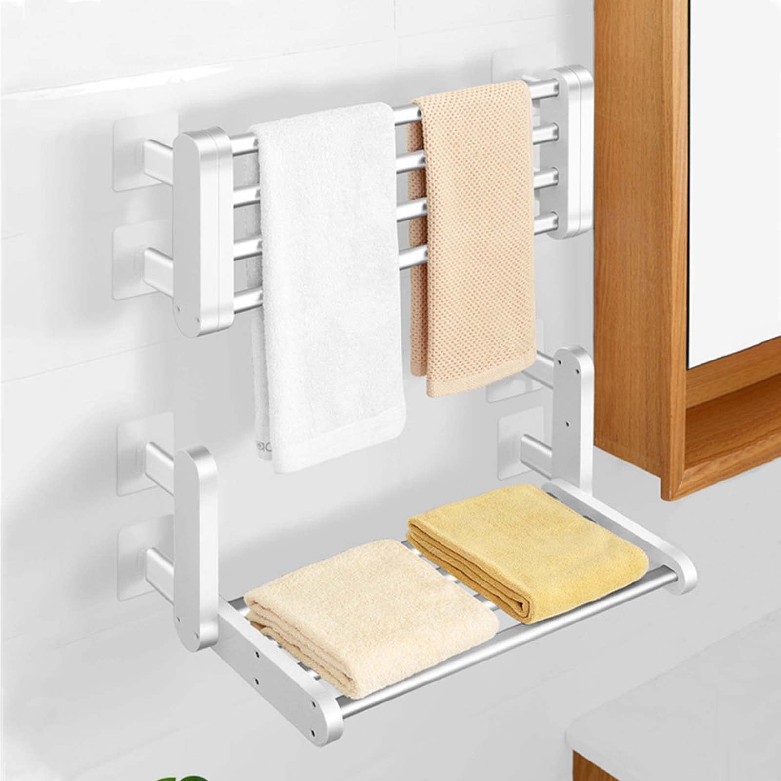 KLZUOPT Smart Heated Towel Rack - 55°C Thermostatic Electric Towel Warmer, Bathroom Shelf & Rail with Intelligent Heating - Perfect for Spa, Luxury Bathrooms & Cold Weather Comfort