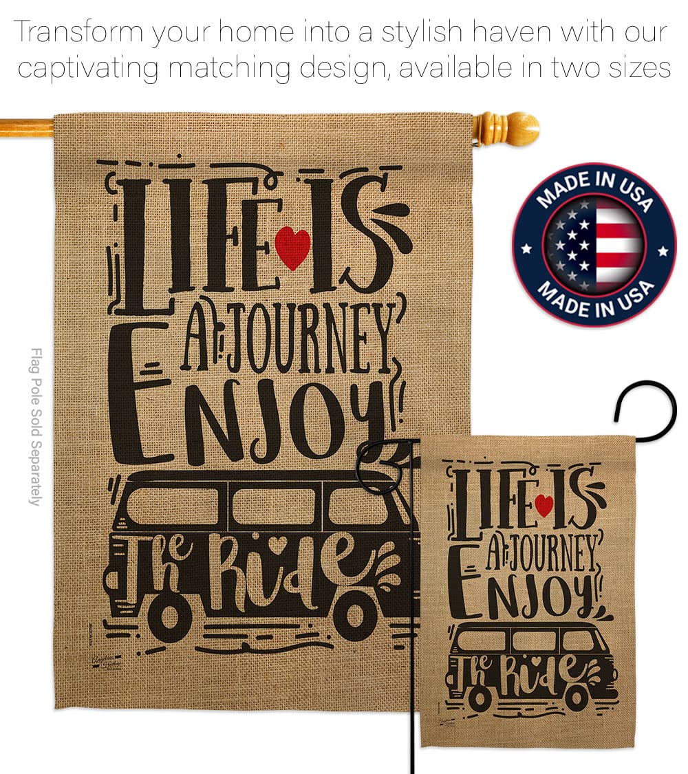 Inspirational Life is a Journey House Flag - 28