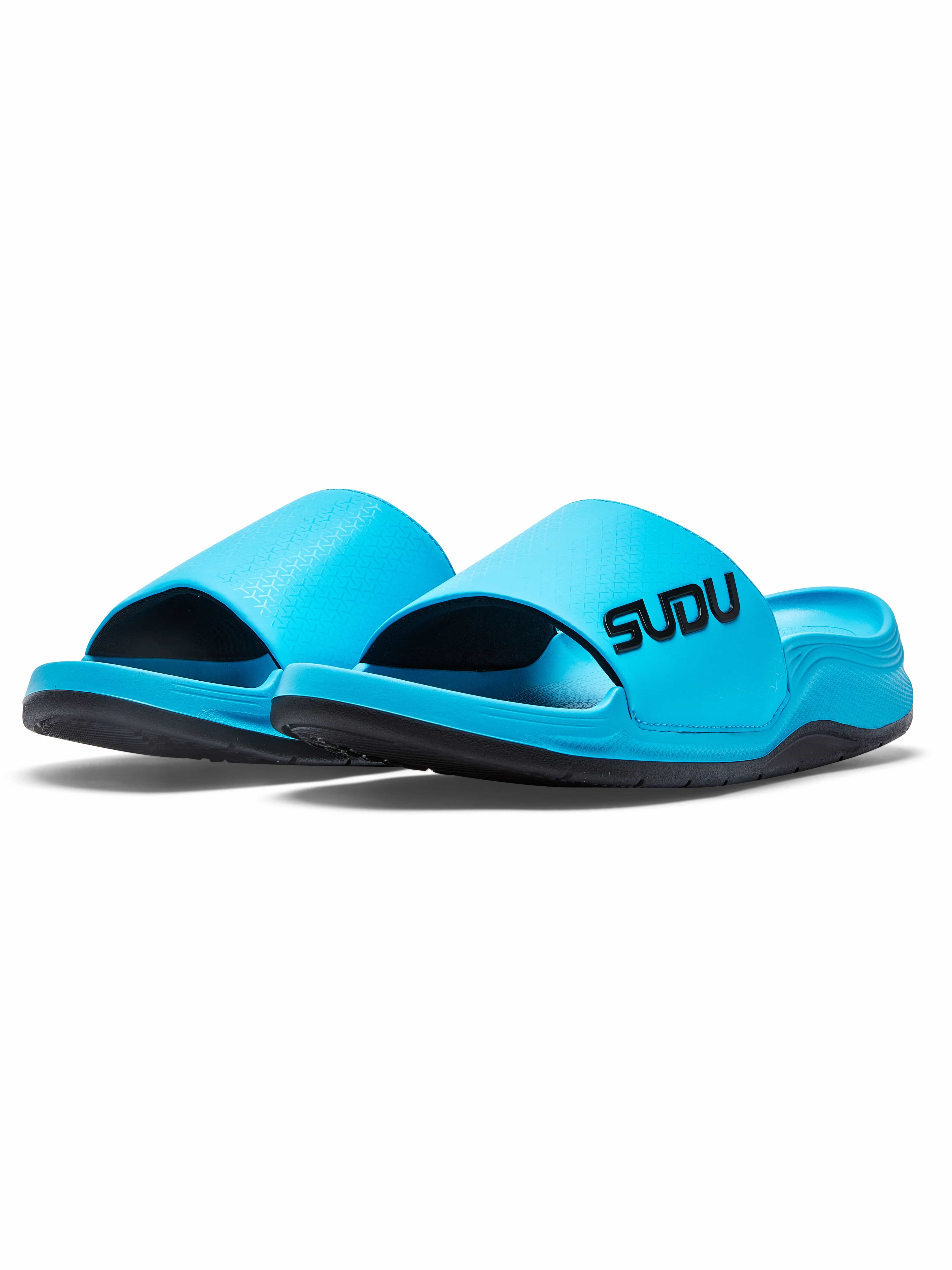 SVS 01 Recovery Slides for Men & Women - Comfortable Post-Workout Footwear - Blue - Perfect for Gym, Running, Yoga & Recovery After Exercise