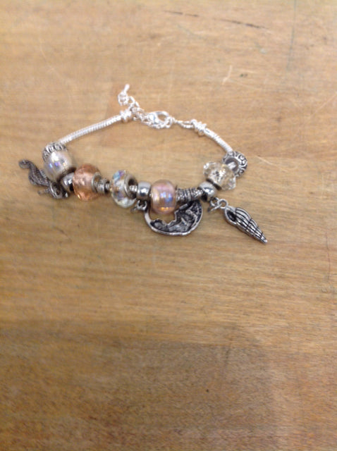 Elegant Silver Stone Charm Bracelet for Women - Handmade Adjustable Boho Jewelry for Everyday Wear & Special Occasions