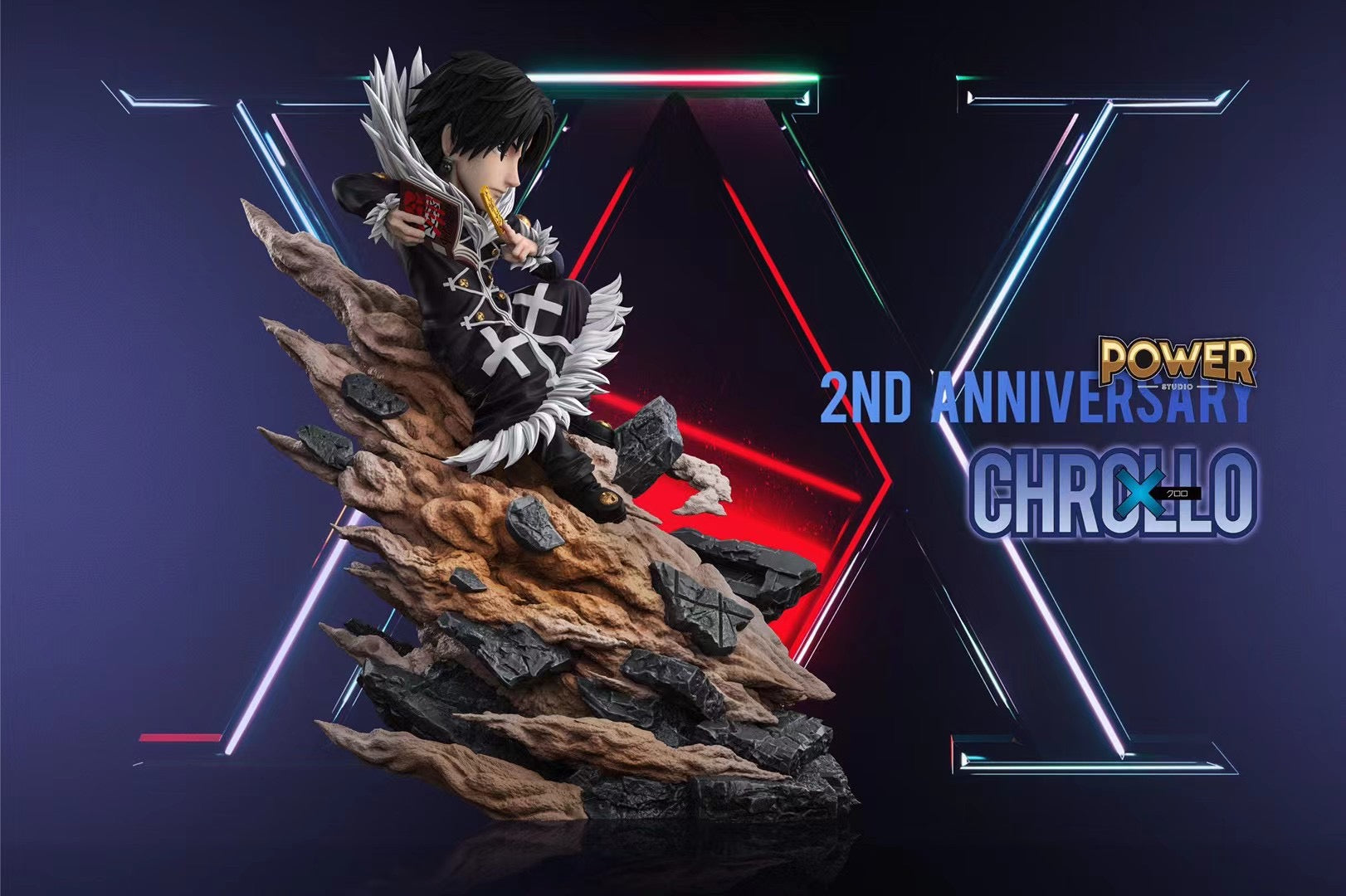 Power Studio Chrollo Lucilfer vs Hisoka Anime Figure - Hunter x Hunter Collectible Action Figure for Fans, Display & Gifts