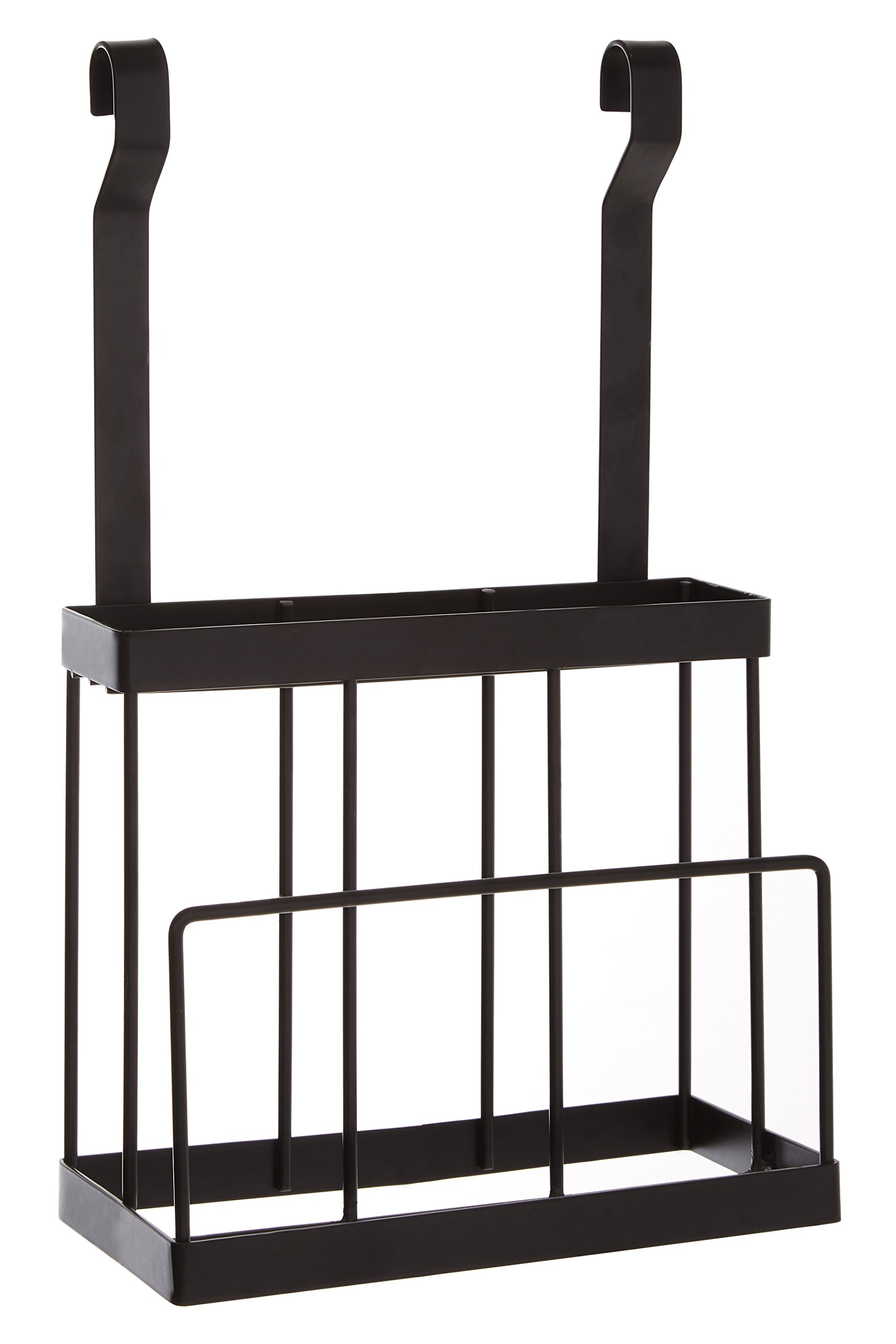 Premier Housewares Sorello Wall-Mounted Knife Storage Rack - Heavy Duty Iron Construction, Space-Saving Black Design (12 x 24 x 39 cm) - Perfect for Kitchen Organization & Knife Safety in Small Spaces