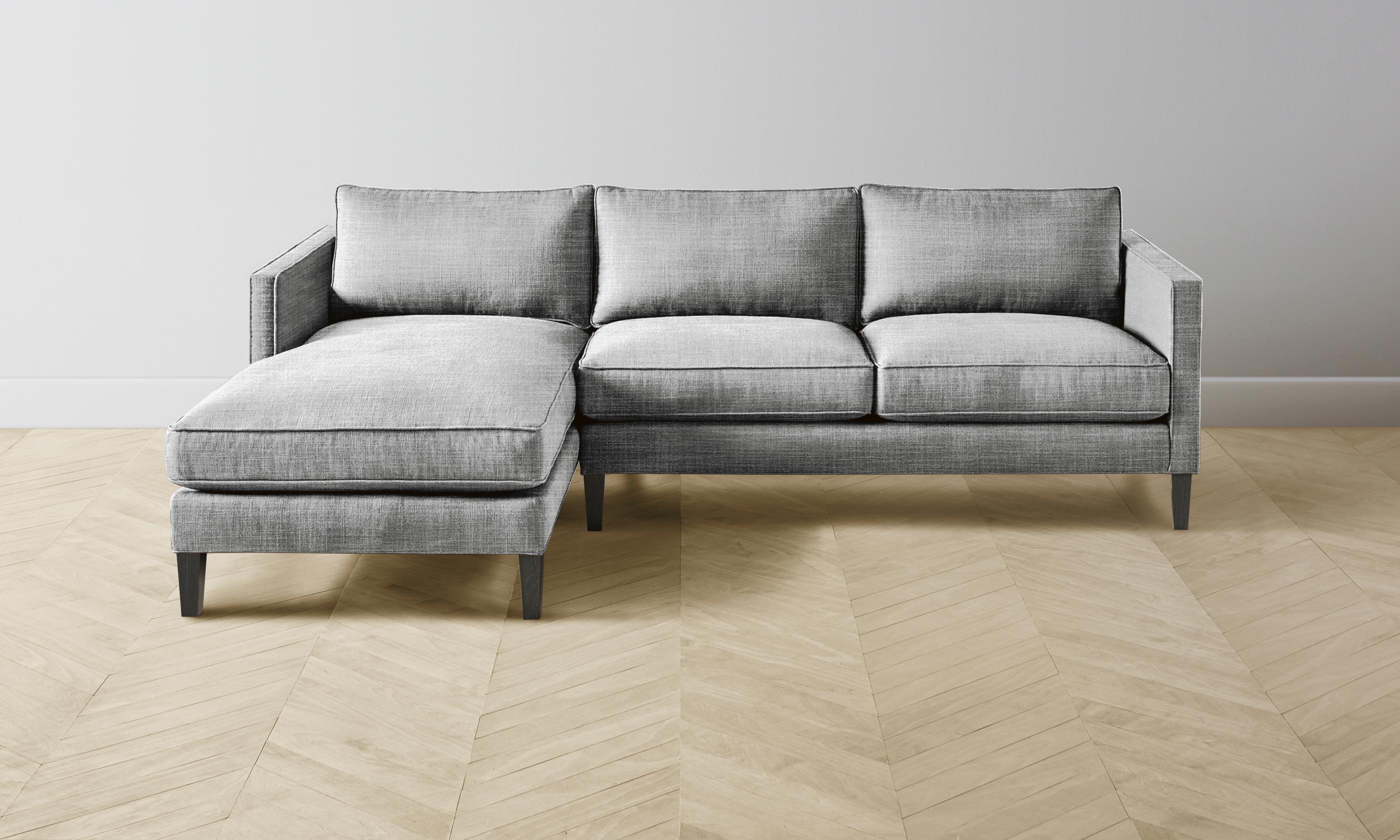 Premium Crosby Sectional Sofa with Performance Textured Tweed Upholstery in Alpine White - Perfect for Living Rooms, Family Gatherings & Cozy Movie Nights
