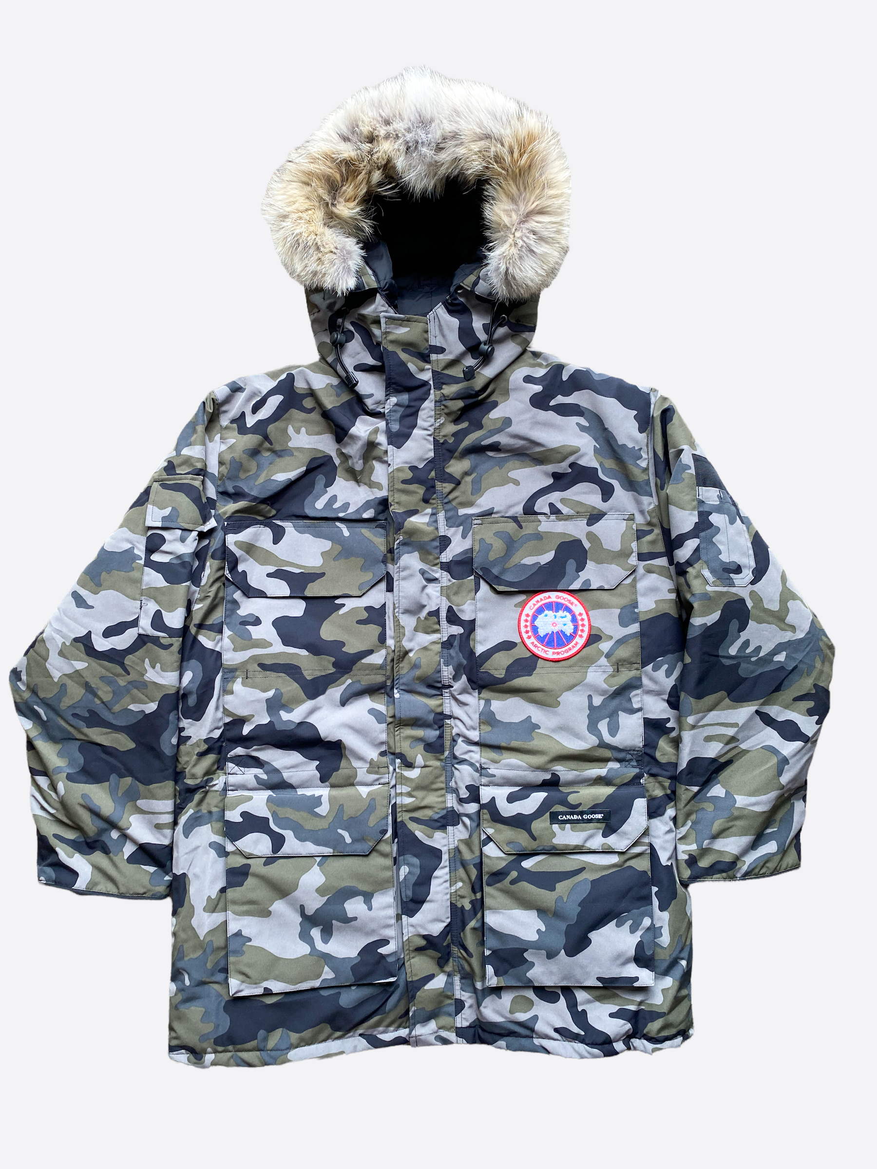 Canada Goose Camo Expedition Parka for Men - Waterproof Winter Jacket with Fur Trim Hood - Heavy Duty Cold Weather Coat for Outdoor Activities, Snowboarding & Hiking