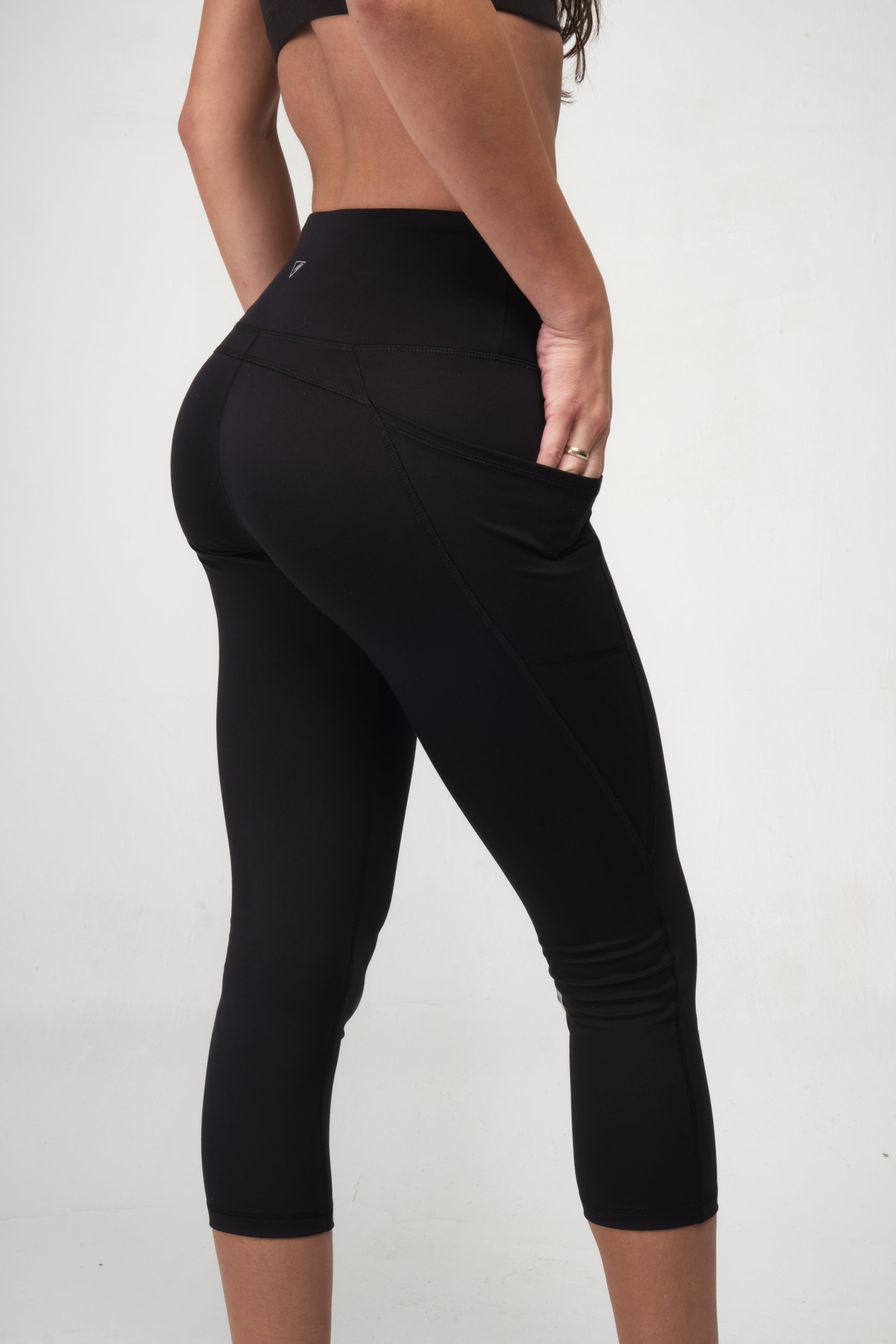 Capri Leggings for Women - High Waist Onyx Black Yoga Pants - Perfect for Workouts, Running & Lounge Wear