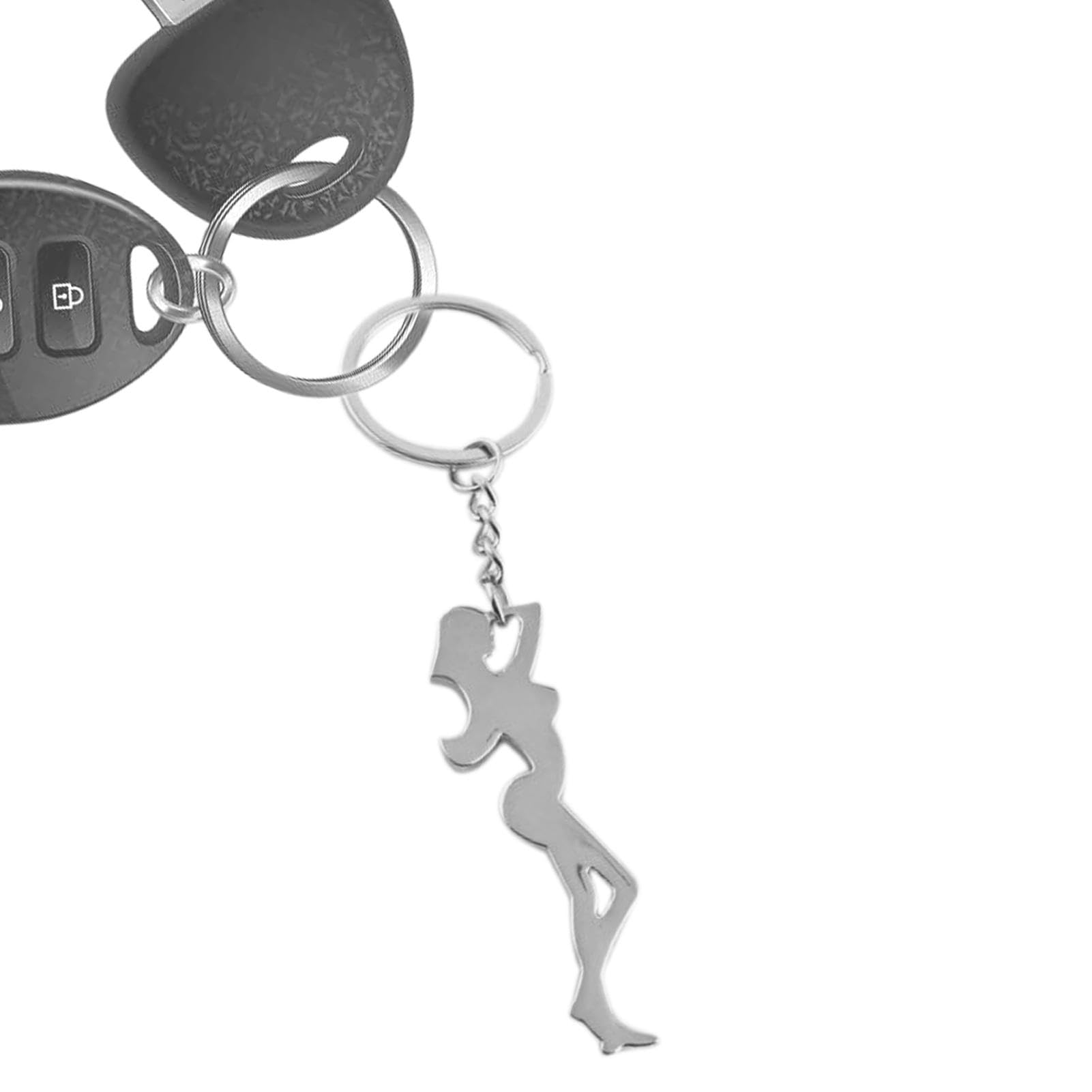Women Shaped Metal Keychain Bottle Opener - Portable Beer Bottle Opener Keyring Pendant for Graduation, Christmas, Anniversaries & Wedding Favors - Perfect Gift for Property Agents & Brewery Lovers (Great for Parties, Camping & Everyday Carry)