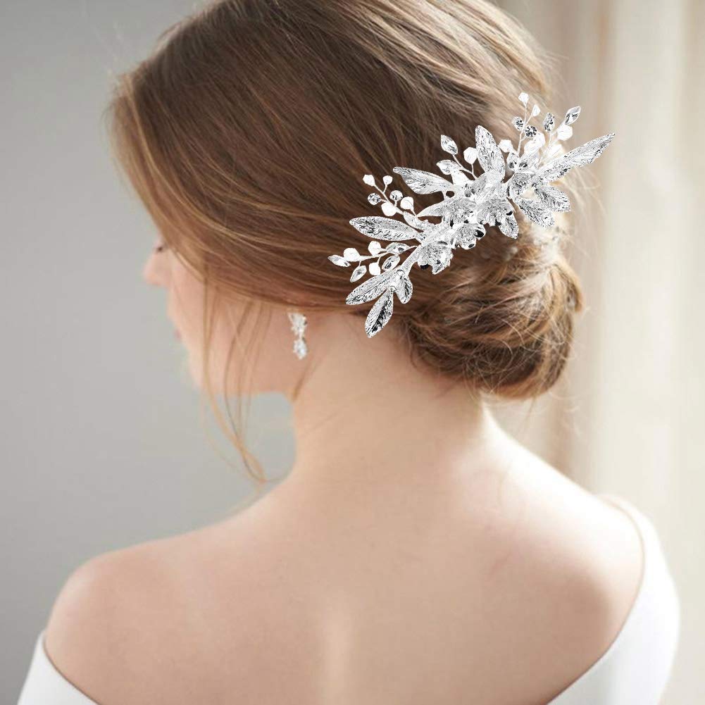 Pearl Bridal Hair Comb with Rhinestones - Wedding Hair Accessory for Women & Girls - Perfect for Brides & Special Occasions