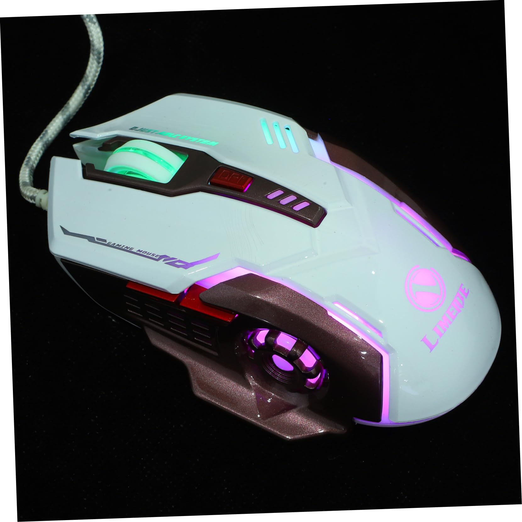 Gadpiparty G402 High Precision Rechargeable Gaming Mouse - USB Wired LED Backlit Mouse for PC/Laptop - Perfect for FPS, MOBA & Esports Gaming