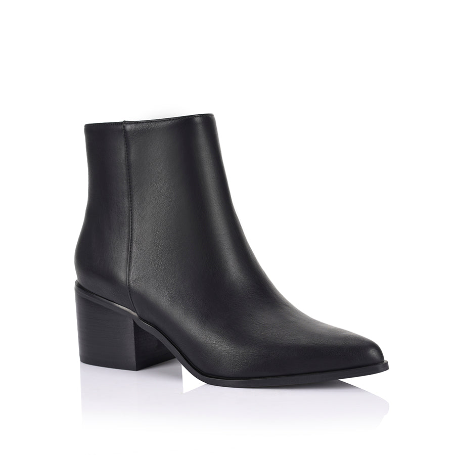 Fiona Women's Black Ankle Boots - Stylish & Comfortable for Fall, Winter & Everyday Wear