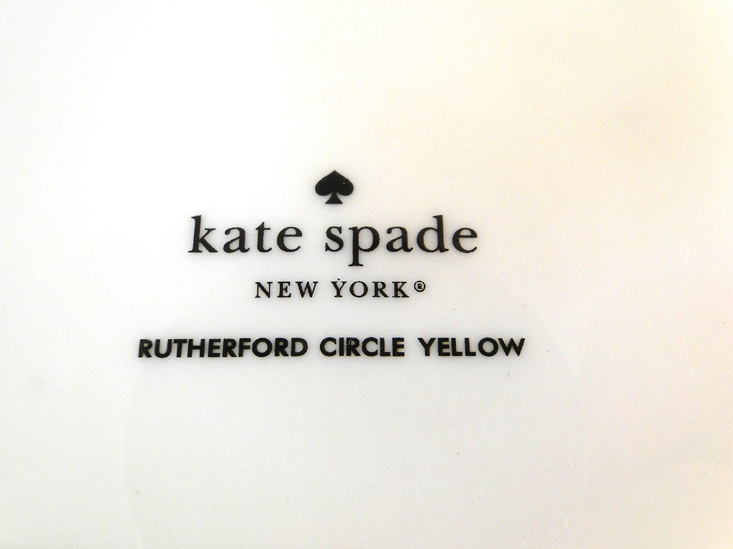 Kate Spade Lenox Rutherford Circle 4-Piece Dinnerware Set - Yellow Pattern Plates, Bowl & Tea/Coffee Cups | Elegant Table Setting for Dining, Entertaining & Gifts