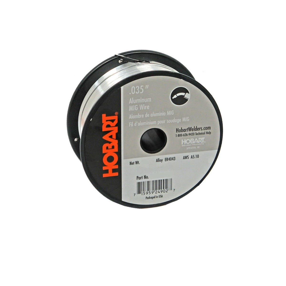 Hobart ER4043 Aluminum MIG Welding Wire .035