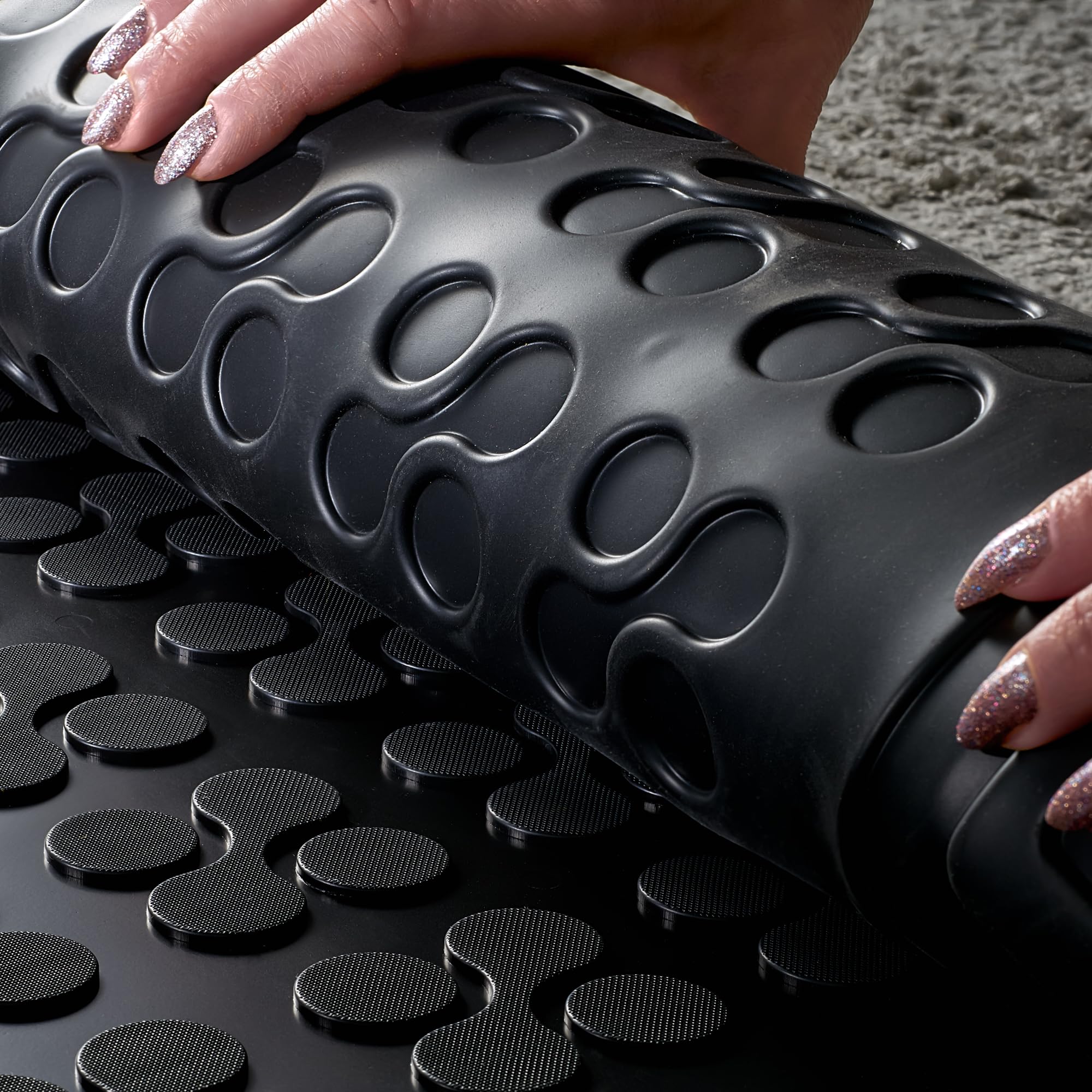 Heavy Duty Black Rubber Bed Liner for Ford Transit Connect Long (2014-2023) | All-Weather Cargo Mat | Odorless 1/8