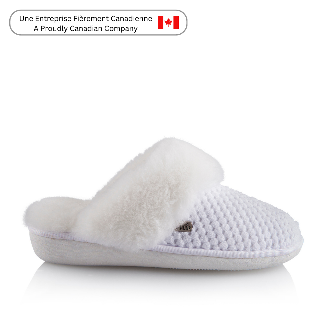 Alexa Women's Cozy Memory Foam House Slippers - Soft Indoor/Outdoor Slides with Non-Slip Sole, Breathable Comfort for Home, Office & Travel (White)