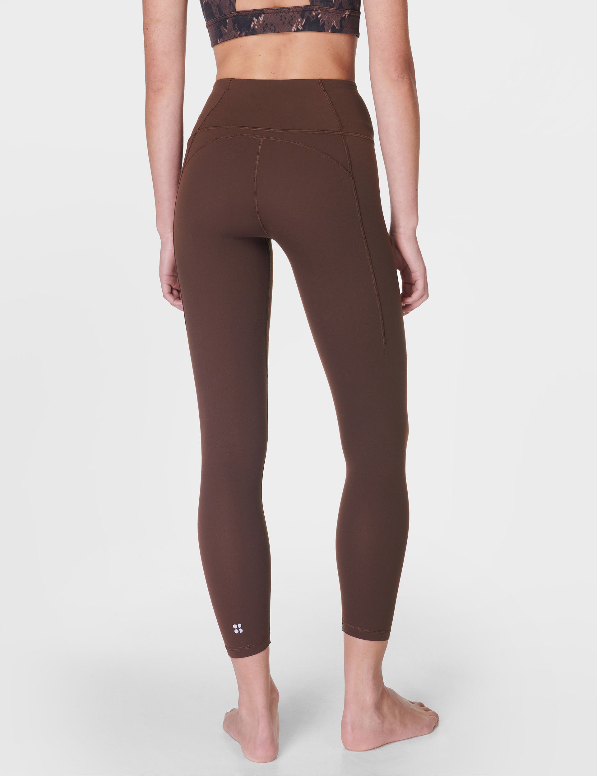 Premium Super Soft 7/8 Yoga Leggings for Women - High Waisted Stretchy Workout Pants in Cacao Brown | Perfect for Yoga, Pilates, Gym & Lounge Wear