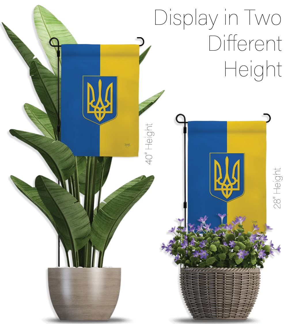 Ukraine Garden Flag Set with Stand - Double-Sided Yard Decor Gift