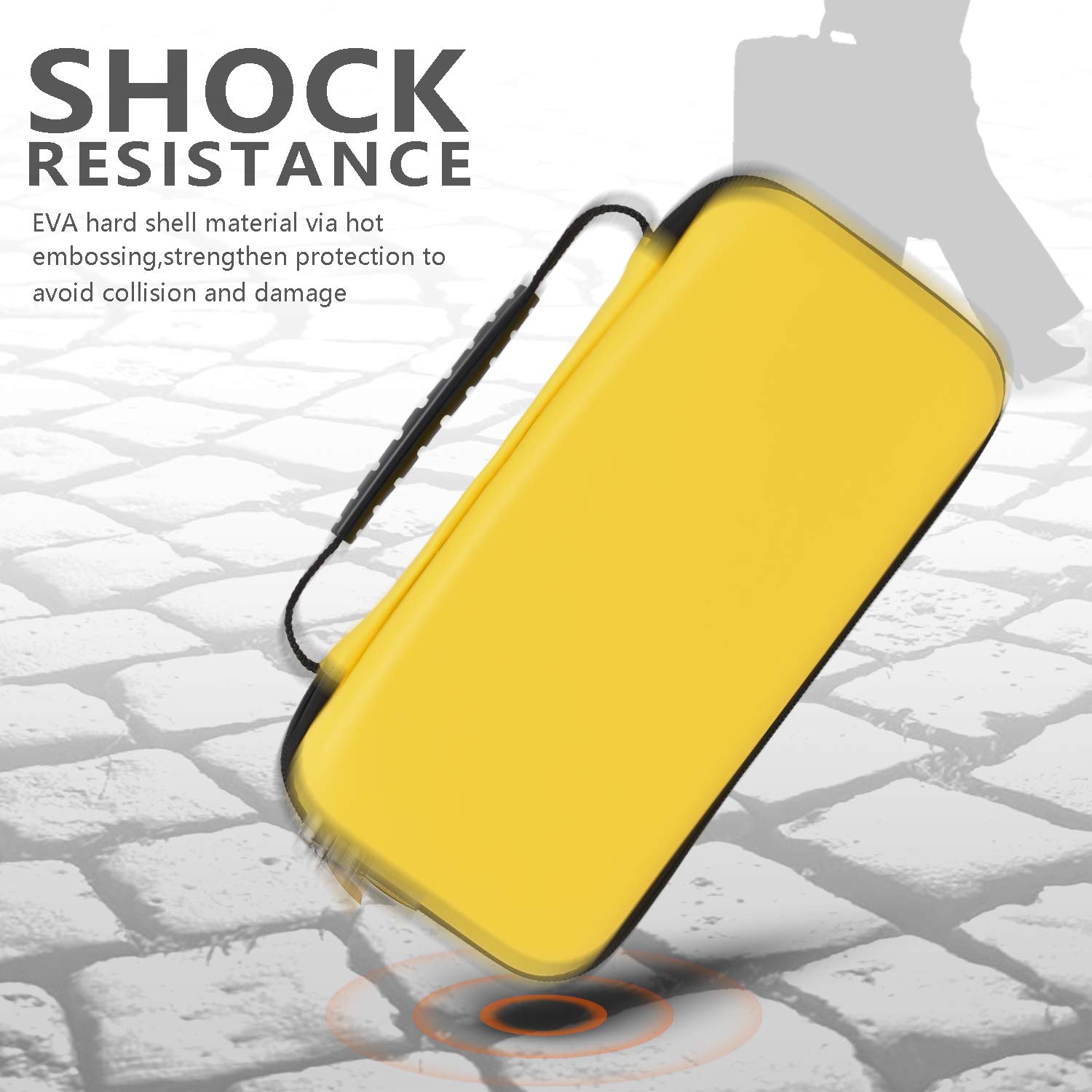 YUANHOT Nintendo Switch Lite Protective Case Set - Shockproof Carrying Case, Screen Protector & Joystick Caps | Travel & Gaming Accessories for Nintendo Switch Lite (Yellow)
