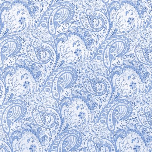 Paisley White/Blue
