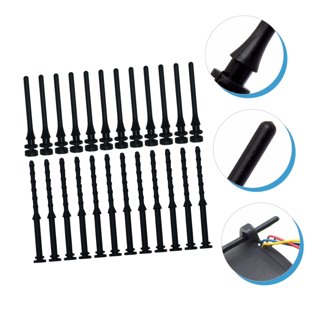 CORHAD 24 Pcs PC Fan Screws - Shockproof Anti-Vibration Silicone Rubber Screws for Computer Case Fan Assembly | Perfect for Quiet PC Builds & Gaming Rigs