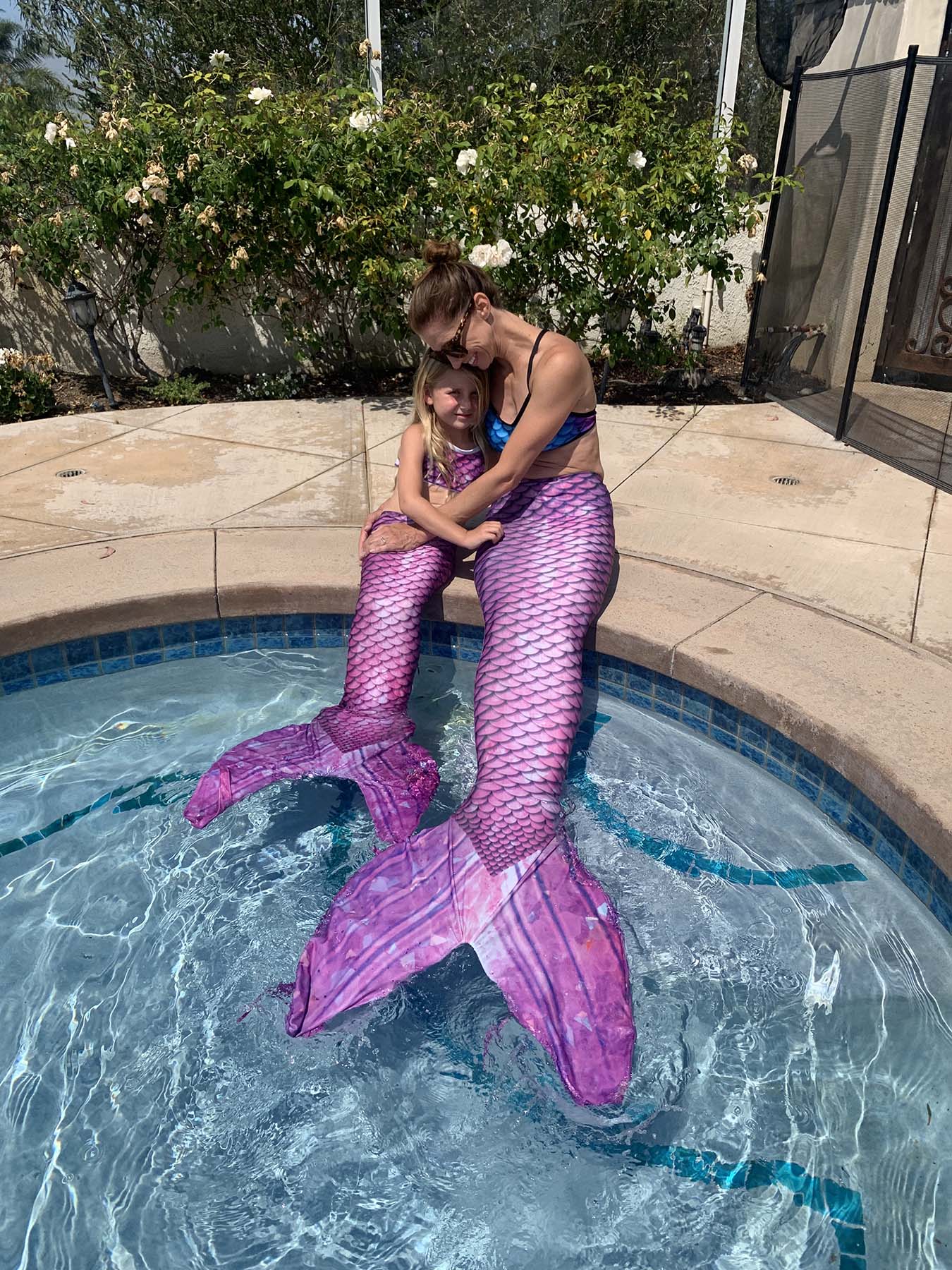 Eco-Friendly Mermaid Tail for Kids - Pink Gem Design - Perfect for Swimming, Dress-Up & Underwater Photography - In Stock Now