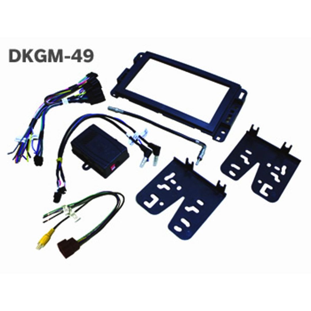 Crux DKGM 49 Double DIN Radio Replacement Kit for GM LAN 29 Bit Vehicles with Dash Kit & Steering Wheel Control Retention - Perfect for Chevy, GMC, Buick & Cadillac Car Audio Upgrades