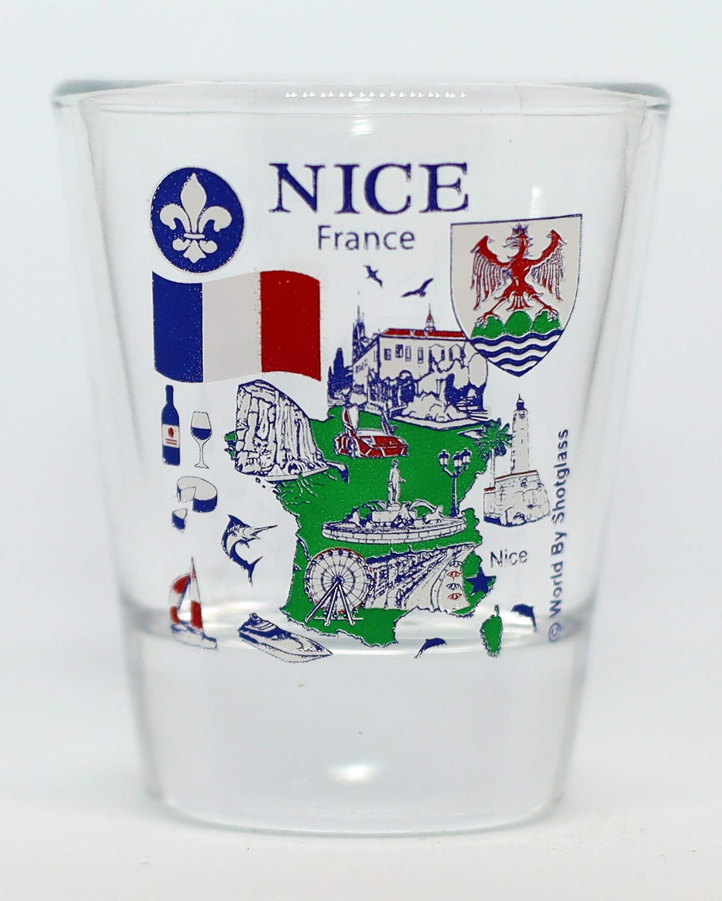 Nice France Shot Glass - Great French Cities Collection - Perfect for Souvenirs, Gifts & Cocktail Parties