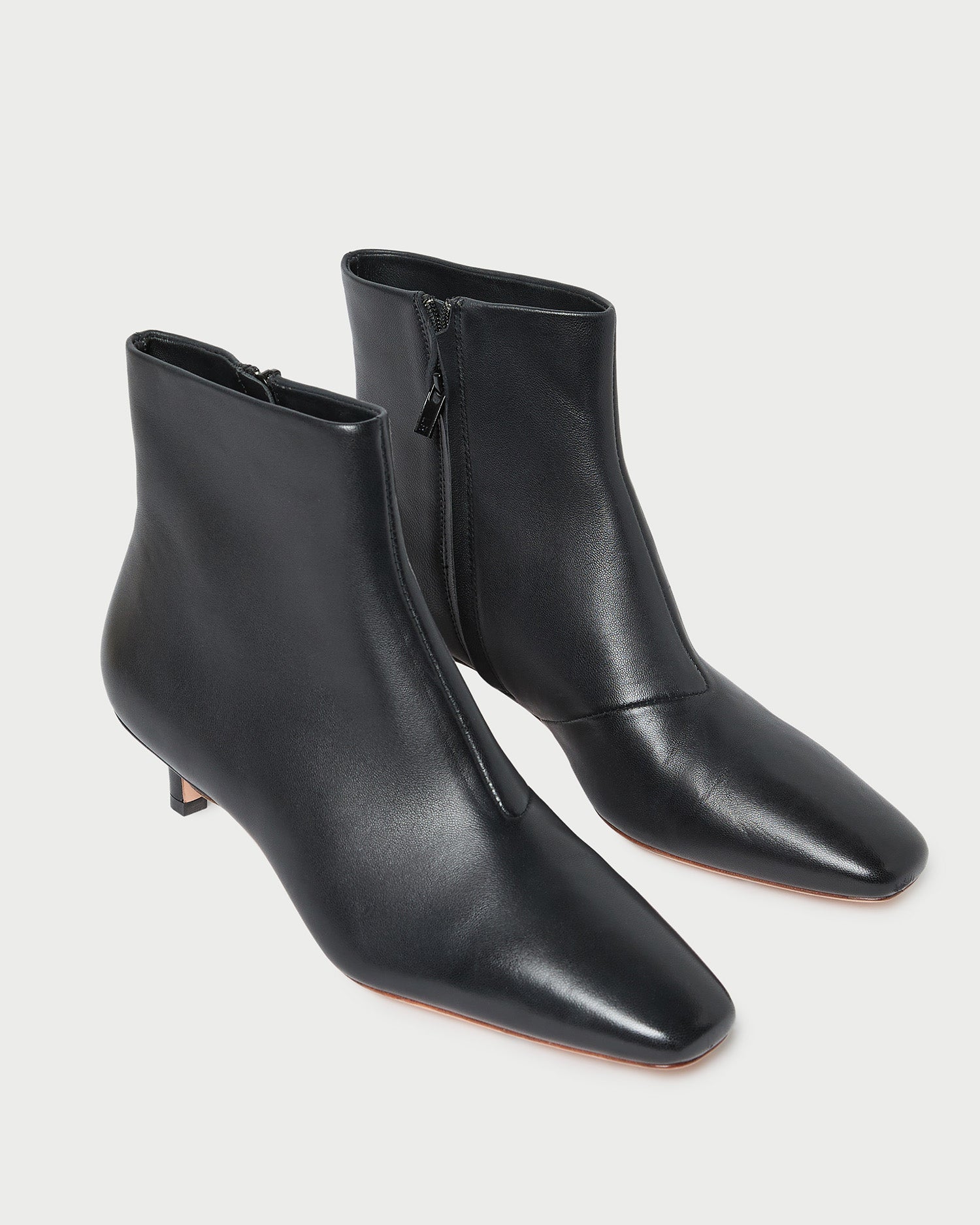 Marcella Black Leather Ankle Boots for Women - Stylish & Comfortable Chunky Heel Booties - Perfect for Fall, Winter & Casual Outfits