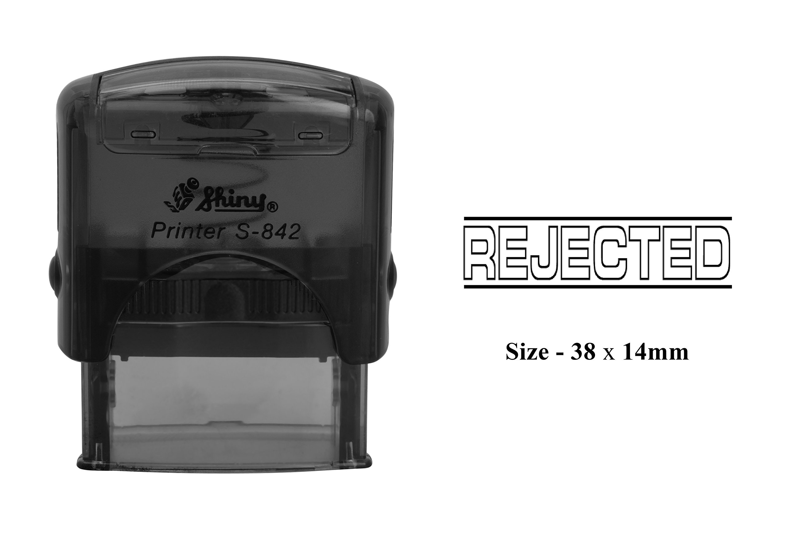 REJECTED Self Inking Rubber Stamp - S-842 Shiny Office Stamp for Documents, Mail & Paperwork | Perfect for Business, Legal & Administrative Use