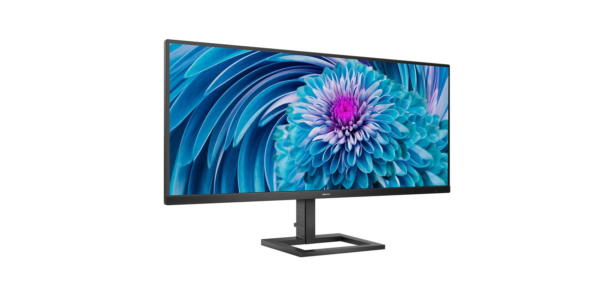 Philips 345E2AE 34-Inch WQHD Gaming Monitor - 75Hz Refresh Rate, 4ms Response Time, AdaptiveSync, 3440x1440 Resolution (HDMI, DisplayPort) - Black | Perfect for Esports, Work & Home Office Setup