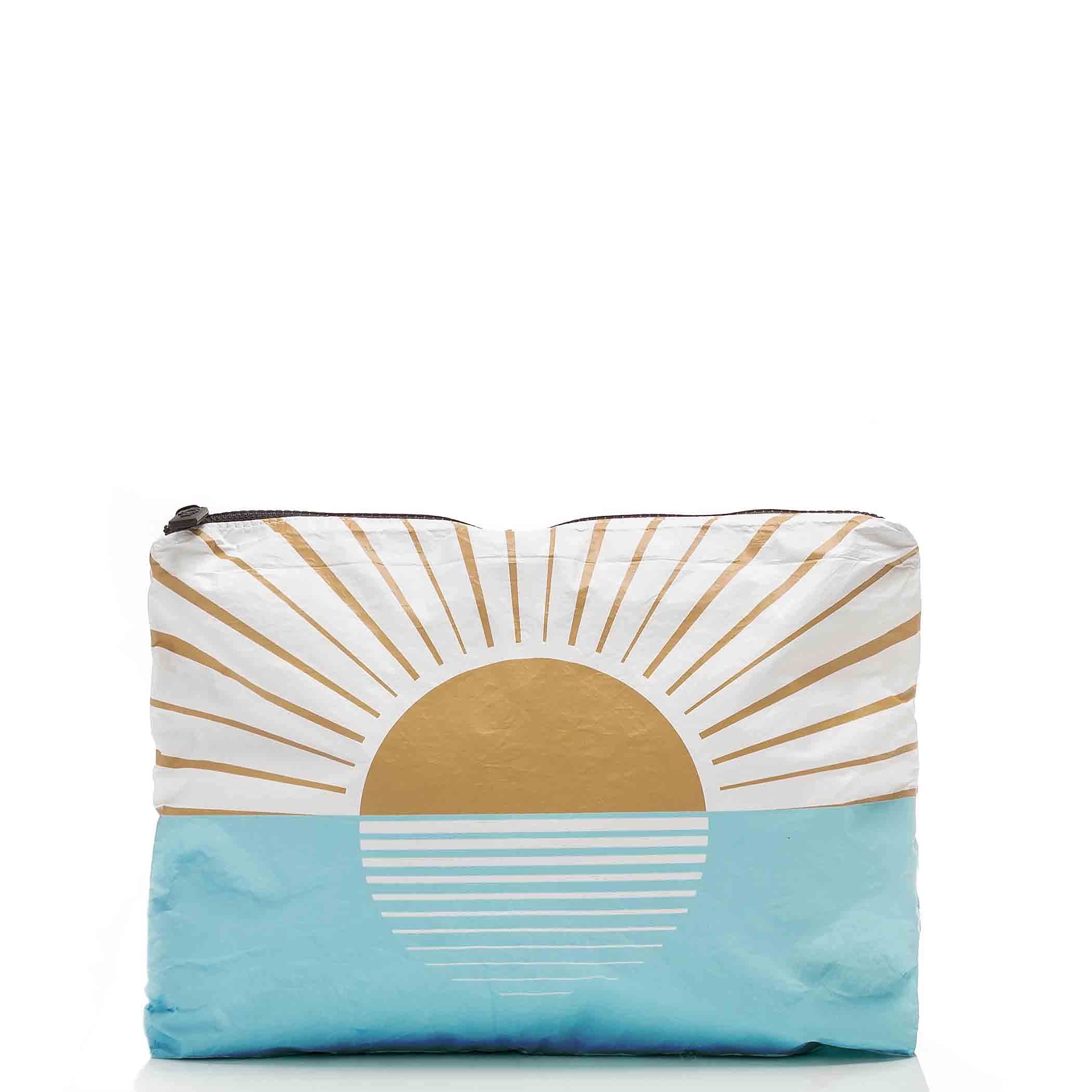 ALOHA Collection Waterproof Travel Pouch - Lightweight Packable Makeup & Toiletries Organizer for Gym, Beach, Pool - Easy Clean Splash-Proof Material (11