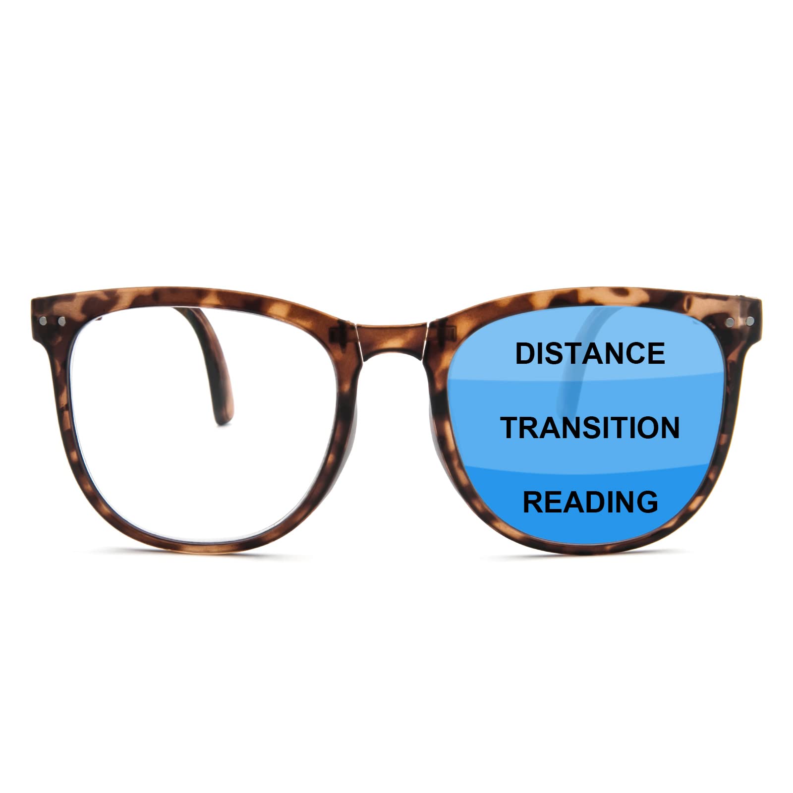 MMOWW Folding Portable Progressive Reading Glasses with Spring Hinges & Blue Light Blocking - Lightweight Computer Glasses for Men & Women - Perfect for Office Work, Gaming, and Digital Screen Use