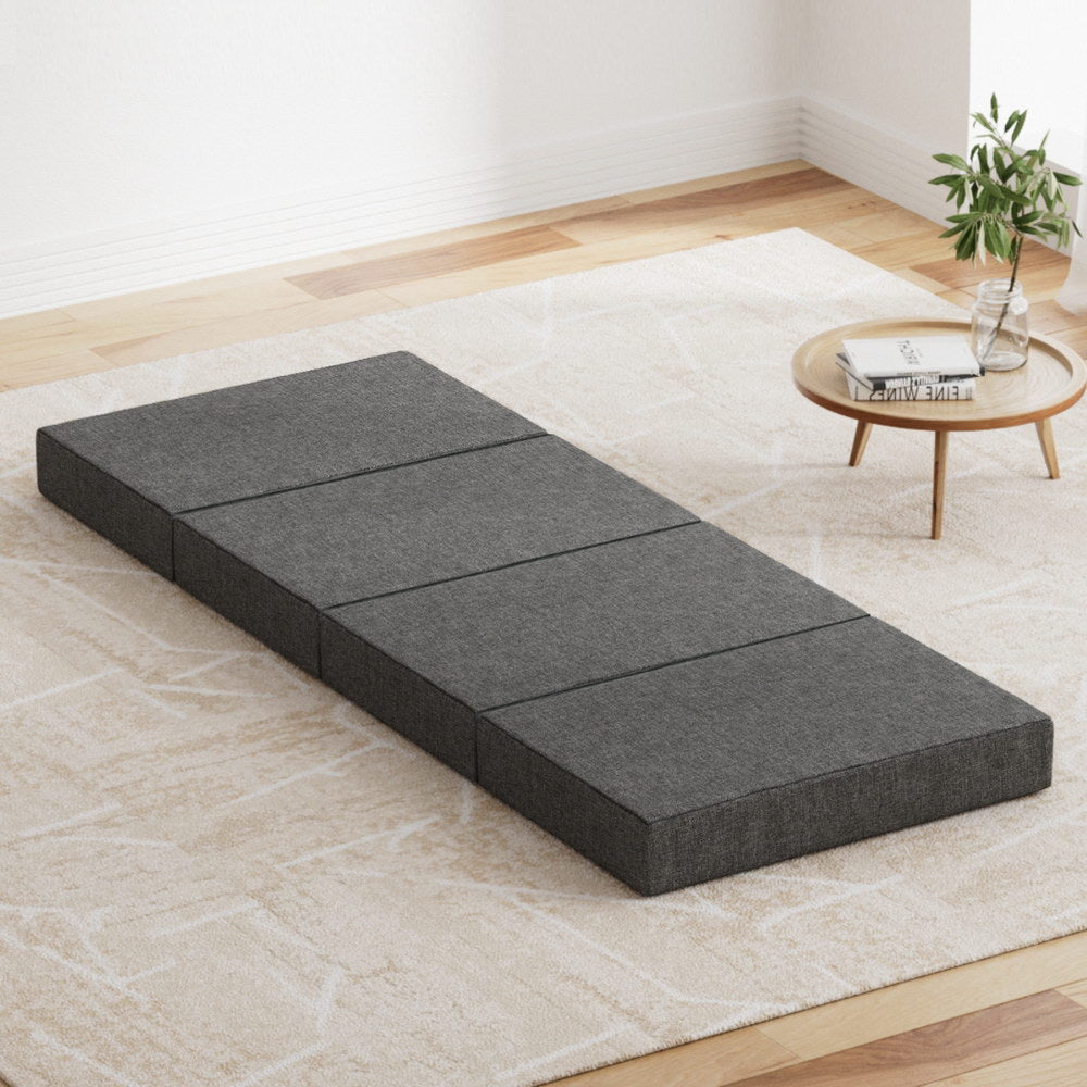 Foldable Portable Camping Mattress - Lightweight Floor Bed for Indoor & Outdoor Use - Perfect for Camping, Travel, Guest Room & Sleepovers