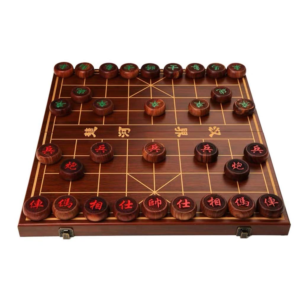 2 Player Chinese Xiangqi Chess Set - Portable Folding Board Strategy Game with 6cm/2.4