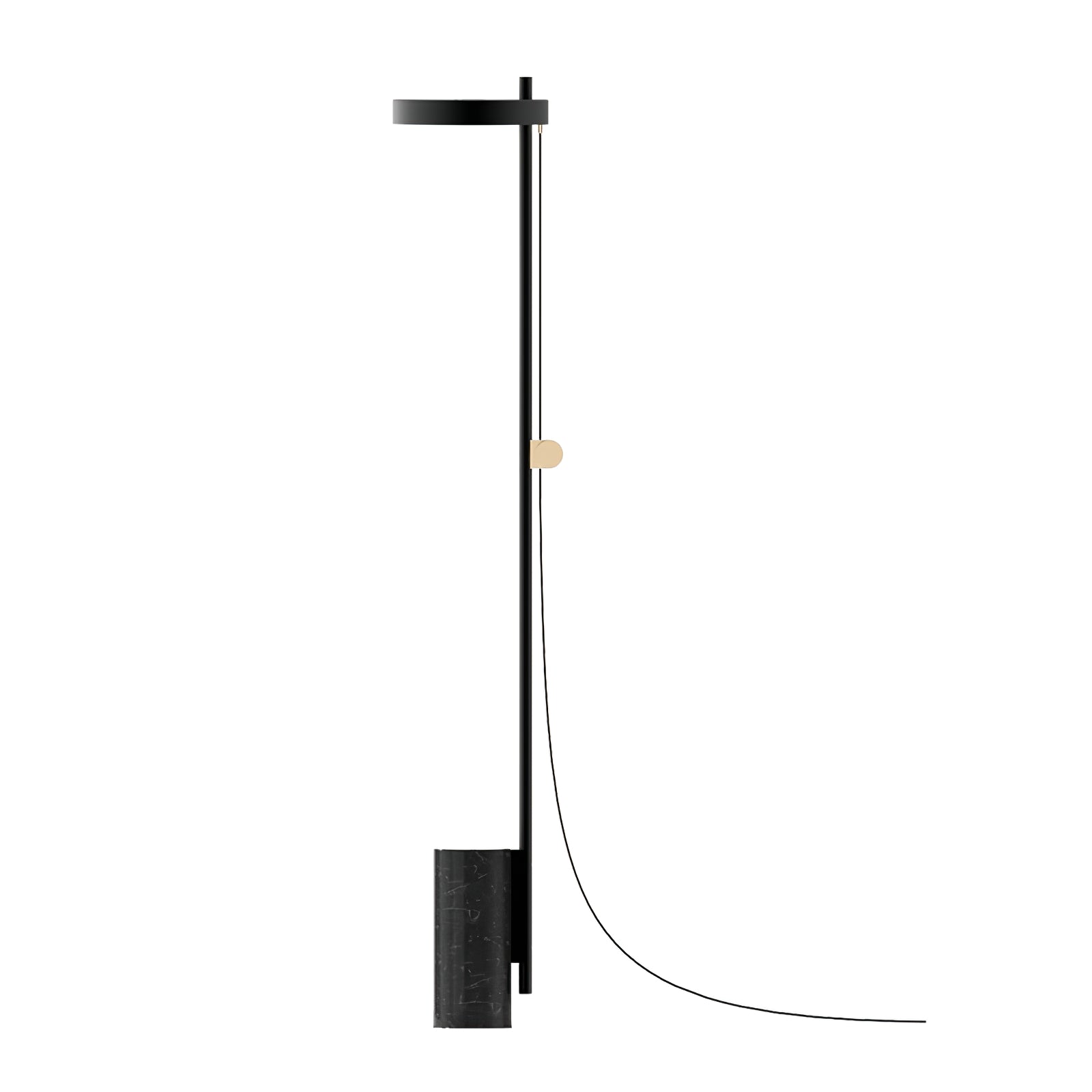 Modern Cylinder Base Standing Floor Lamp - Adjustable Height LED Living Room Light for Bedroom, Office & Reading Corner