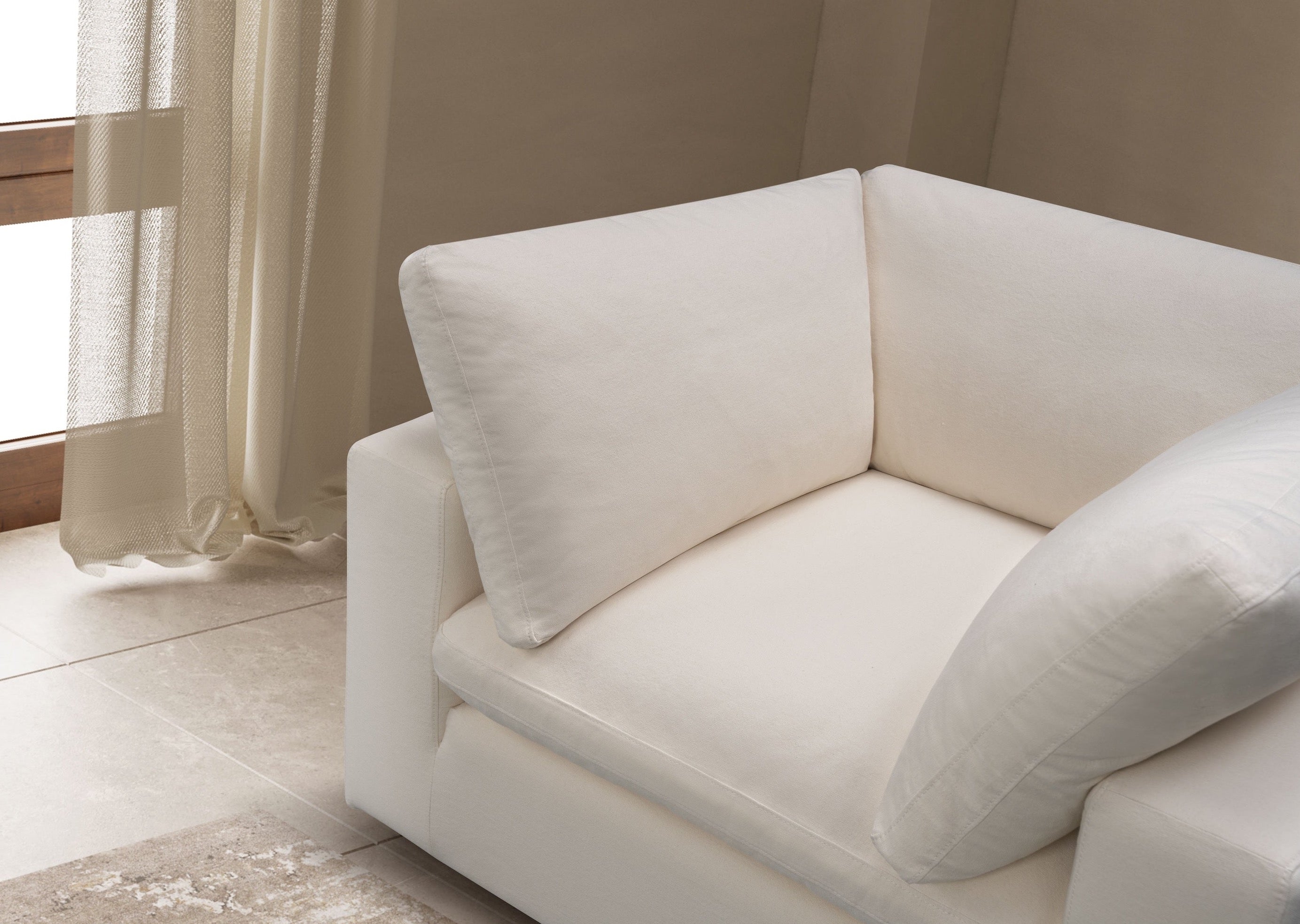 Modern Cali Lounge Chair in Sol Ivory - Stylish Accent Chair for Living Room, Bedroom, or Office - Perfect for Relaxing, Reading, and Home Decor