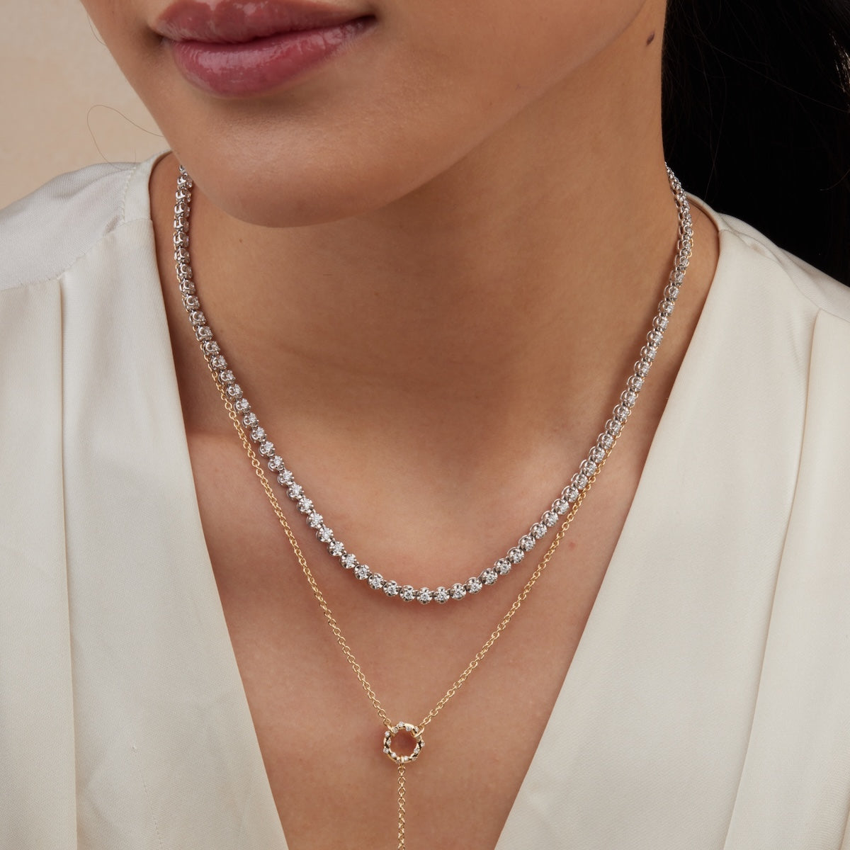 Buttercup Tennis Necklace - 14K Gold Plated Cubic Zirconia Tennis Chain for Women | Perfect for Weddings, Parties & Everyday Elegance