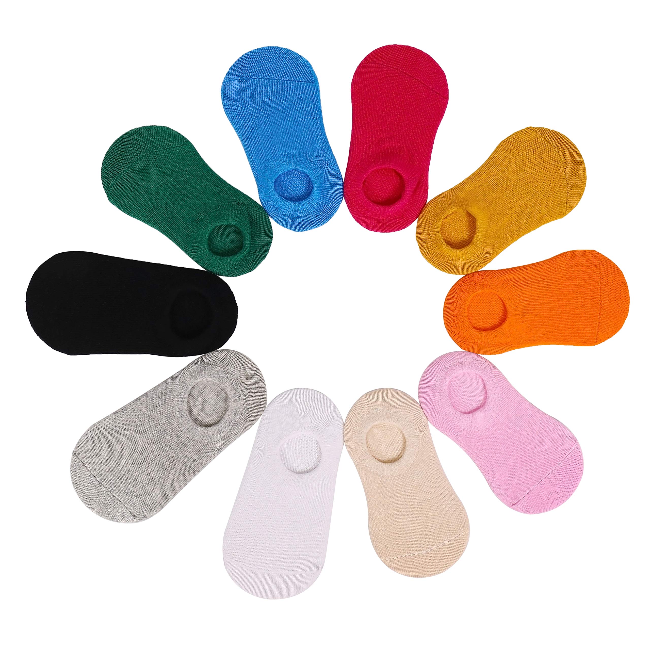 **Jagrove Kids Ankle Socks - 10 Pairs Low Cut Cotton Socks for Boys & Girls (2-9 Years) | Anti-Slip, No-Show, Colorful Designs | Perfect for School, Sports & Daily Wear**