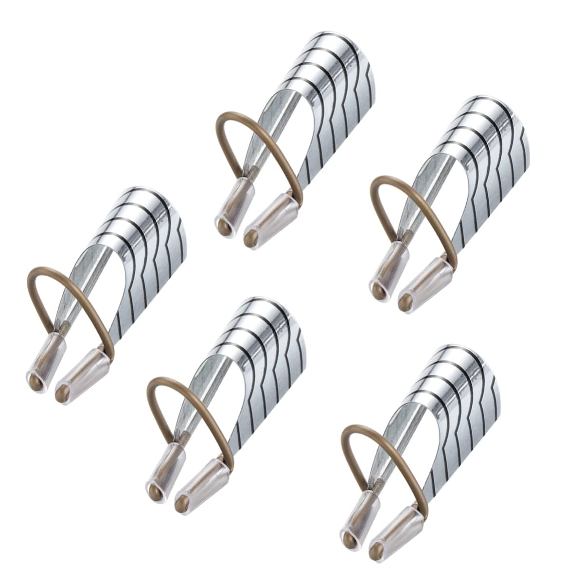 OSALADI French Manicure Stickers - 5pcs Reusable Nail Art Extension Forms with Guide Protector for Acrylic Nails | Silver Nail Stickers for DIY Manicure & Salon Professional Use | Perfect for Home Nail Care, Bridal Makeup, and Special Occasions