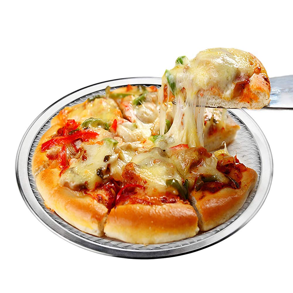 **8 Inch Aluminum Alloy Pizza Mesh Plate with Holes - Round Pizza Baking Tray for Oven, Perfect for Home, Restaurant & Kitchen Use**