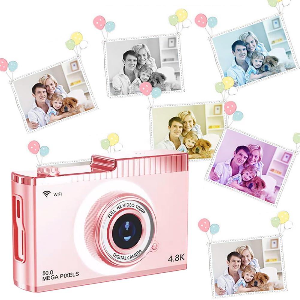 LYEAA 4K 50MP Digital Camera with 8x Optical Zoom, WiFi, Auto Focus & Fill Light - Vlogging Camera for YouTube, Travel Photography & Family Events