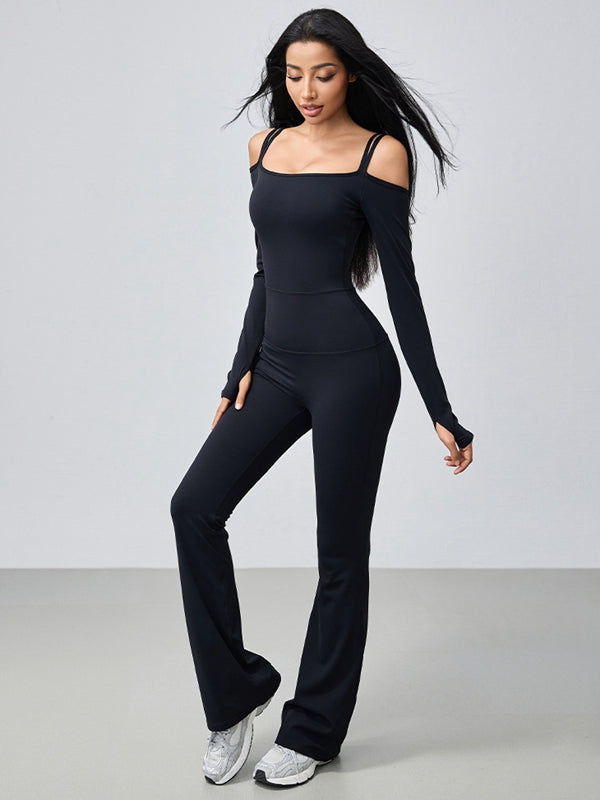 ZASUWA Women's U Neck Scrunch Butt Elastic Tight Jumpsuit - Sexy Bodycon Romper for Night Out, Clubwear & Casual Fashion