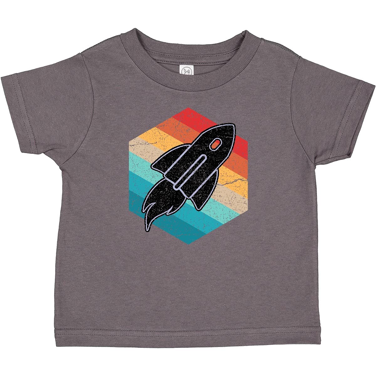 Inktastic Retro Space Rocket Ship Baby T-Shirt - Cute Astronaut Graphic Tee for Boys & Girls | Perfect for Space-Themed Birthday Parties & Science Classroom Activities