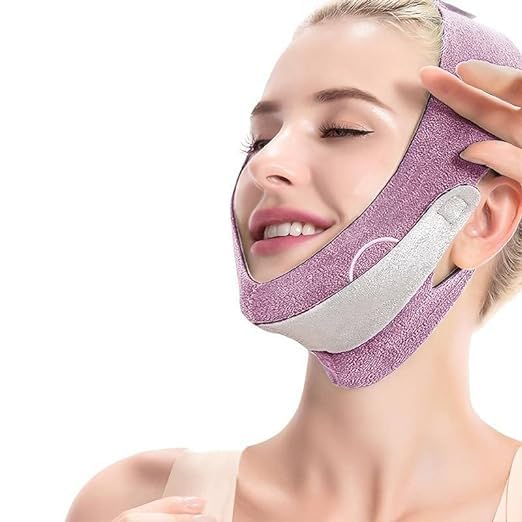 Piercell™ V Line Face Shaper - Chin & Cheek Lift Up Belt for Women | Elastic Face Slimming Bandage | Anti-Wrinkle Facial Strap for Skin Tightening & Contouring | Perfect for Home Spa, Skincare Routine & Self-Care Moments