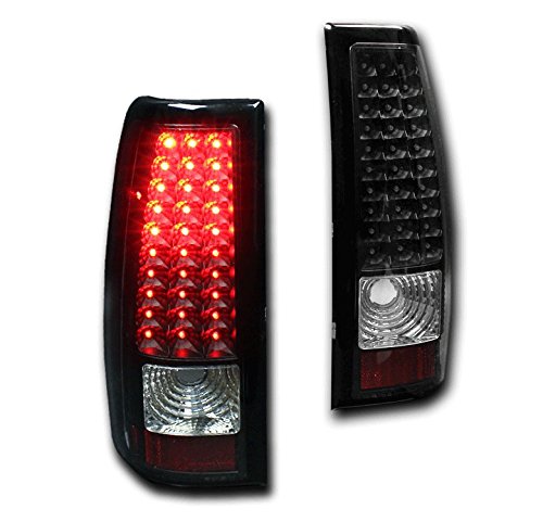 Black LED Altezza Tail Brake Lights for Chevy Silverado & GMC Sierra - High Visibility Rear Lamps for Night Driving & Enhanced Safety