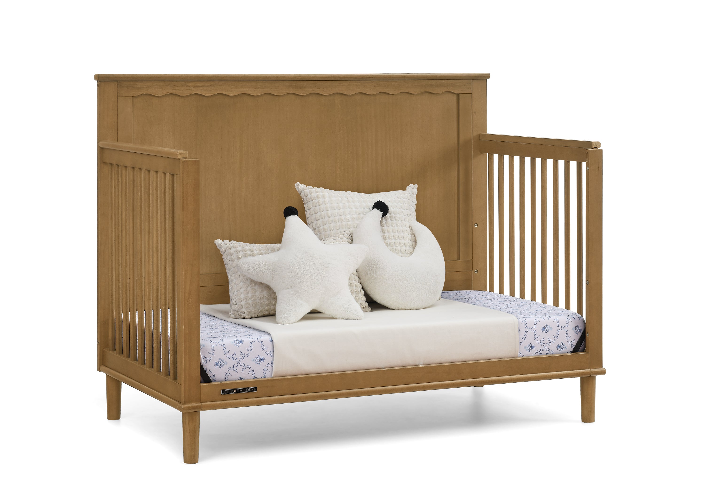 Penelope 6-in-1 Convertible Baby Crib - Toddler Bed with Mattress | Nursery Furniture for Boys & Girls | Perfect for Small Spaces & Growing Families