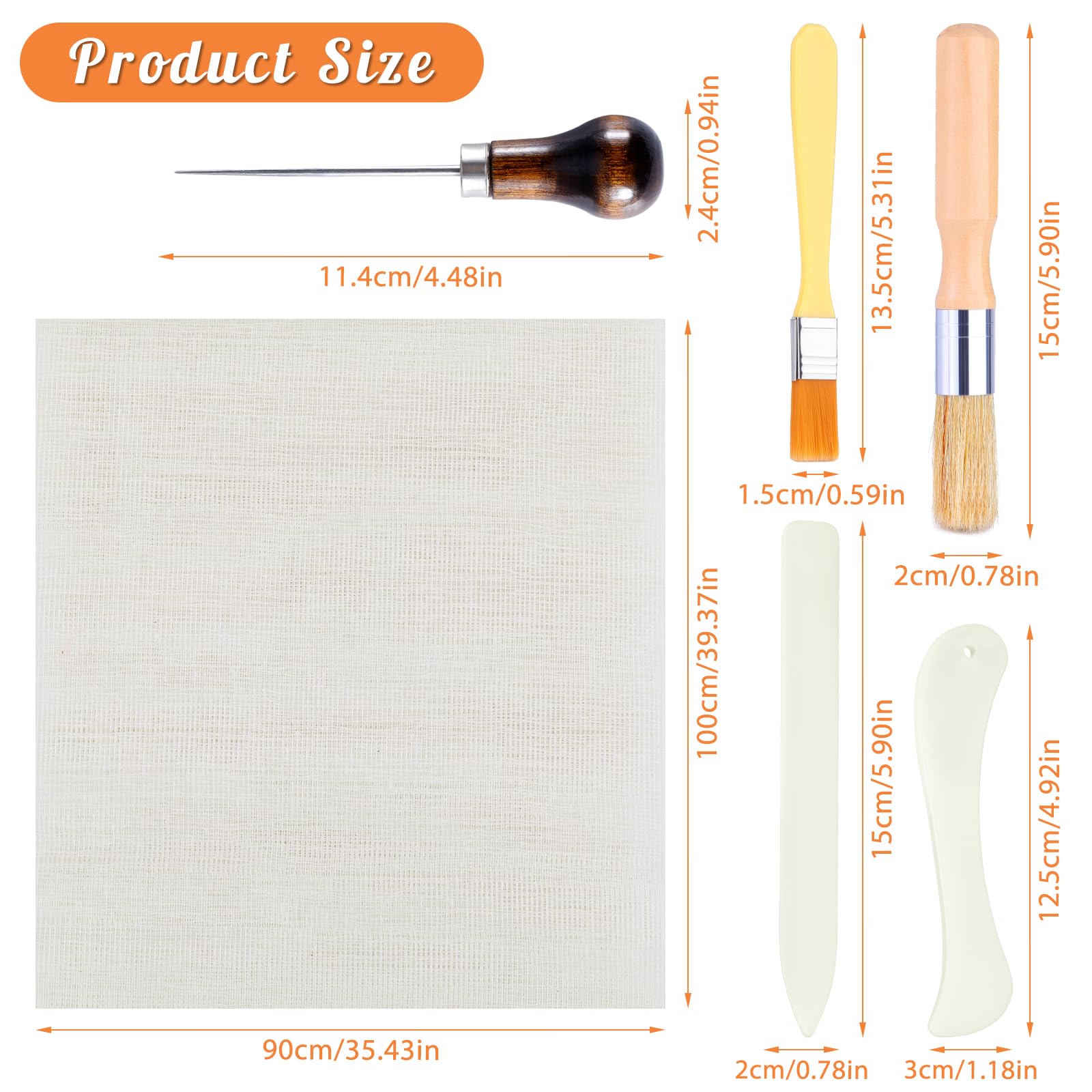 WONVOC Bone Folders Kit - Genuine Bone Creasing Tools for Bookbinding, Paper Crafting, Quilting & Leatherworking - Perfect for DIY Scrapbooking, Card Making & Professional Book Restoration