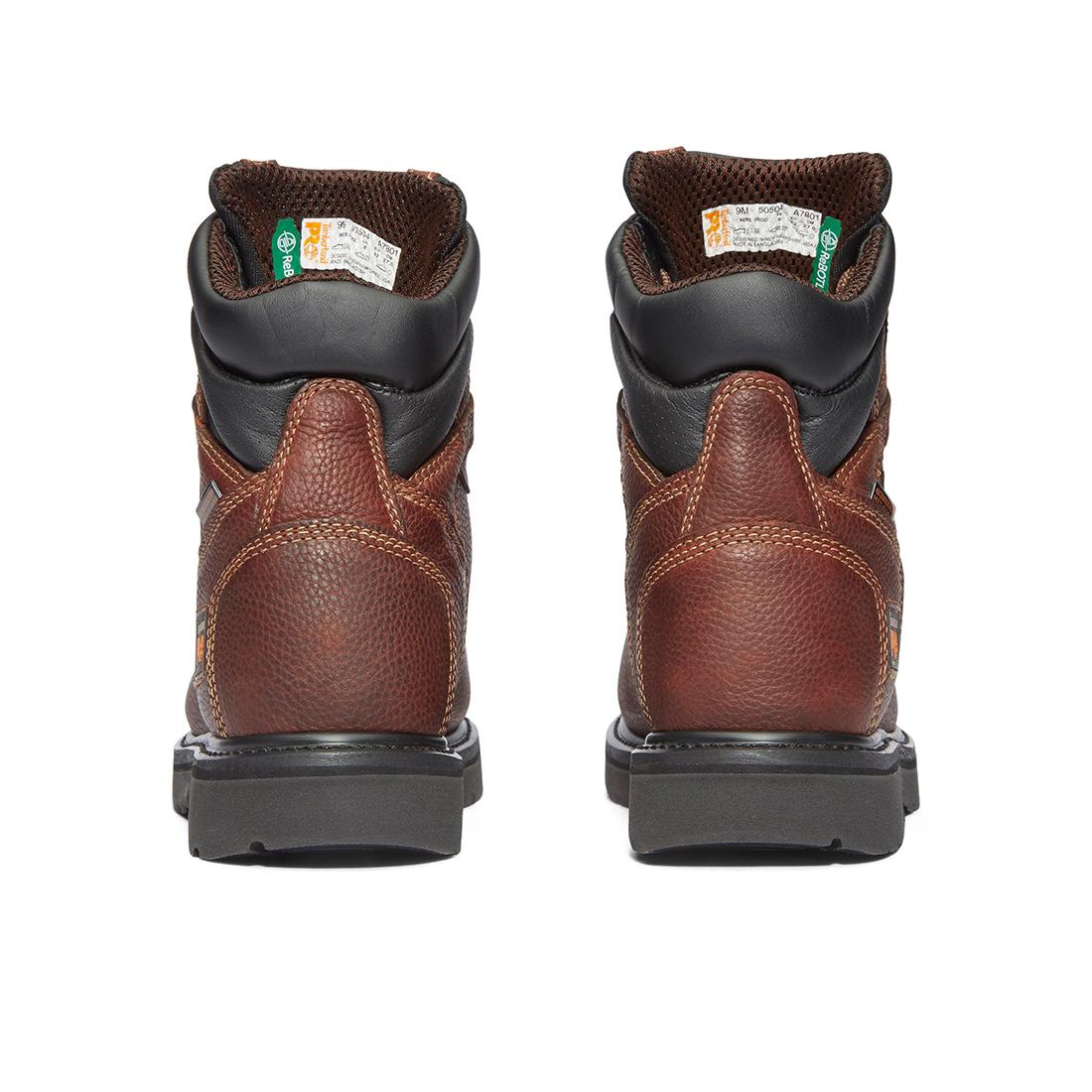 Flexshield 6-Inch Steel Toe Work Boots for Men - Brown Safety Shoes for Construction, Warehouse & Outdoor Work - OSHA Compliant Work Boots