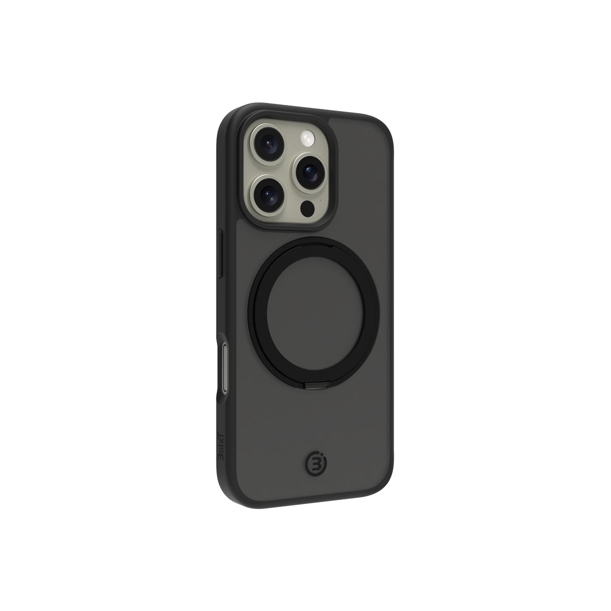 3sixT NeoStand 360° Rotating Phone Case for iPhone 16 Pro - Shockproof Protective Cover with Stand, Black | Perfect for Watching Videos, Video Calls & Hands-Free Use